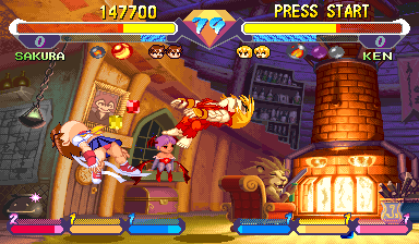 Pocket Fighter screenshot 4 for Sega Saturn